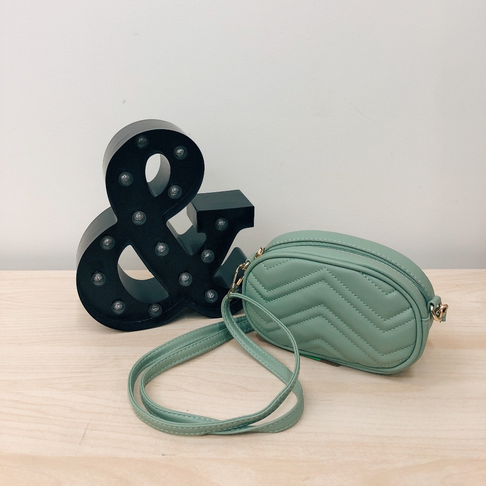 CHEVRON CROSS BODY BAG + FANNY PACK